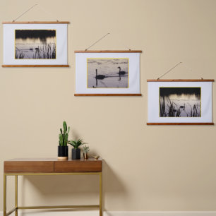 Trumpeter Swans in the Dusk Wood Topped Tapestries