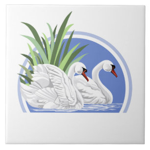 Trumpeter Swans Tile