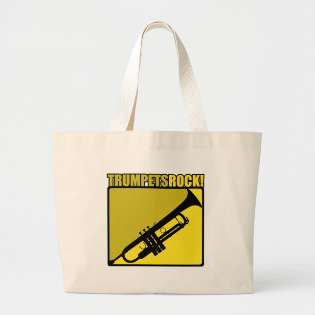 Trumpets Rock! Large Tote Bag (Front)