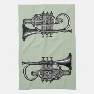 Trumpets Tea Towel