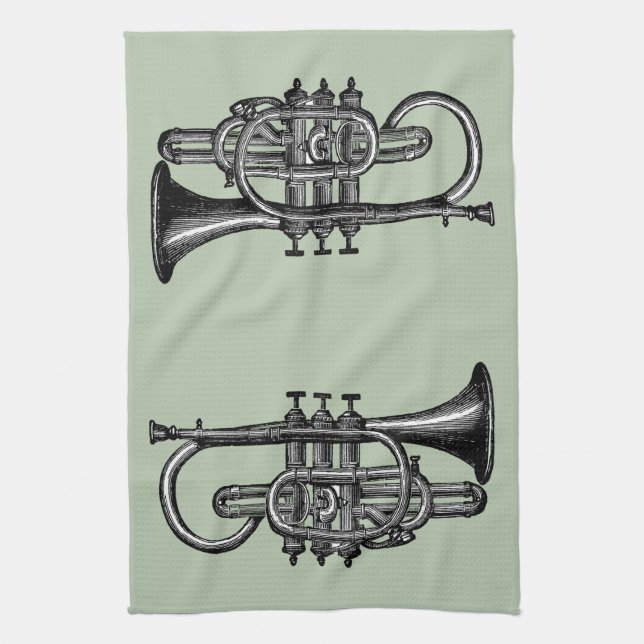 Trumpets Tea Towel (Vertical)