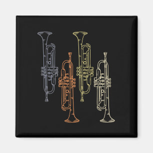 Trumpets Vintage Magnet
