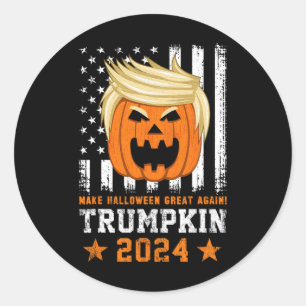 Trumpkin 2024 Usa Make Halloween Great Again Funny Classic Round Sticker