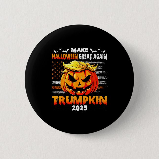 Trumpkin 2025 Usa Make Halloween Great Again Funny 6 Cm Round Badge (Front)