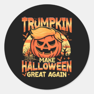 Trumpkin 2025 Usa Make Halloween Great Again Funny Classic Round Sticker