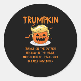 Trumpkin  Anti- Halloween Gifts Classic Round Sticker