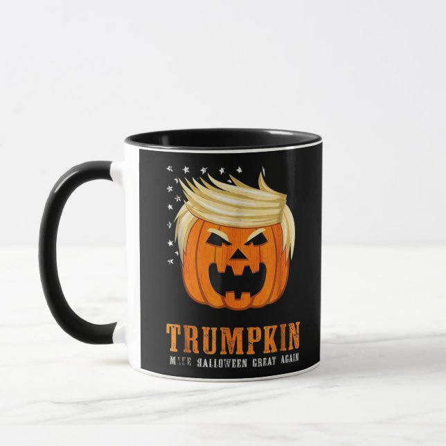 Trumpkin - Best Halloween Costume Tri-Blend Mug (Left)