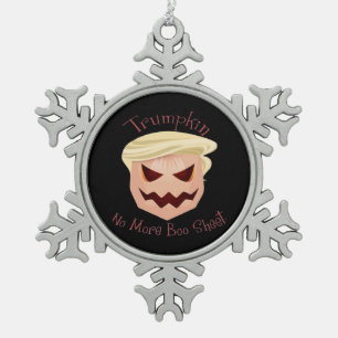 Trumpkin  Boo Sheet Halloween Funny Classic Snowflake Pewter Christmas Ornament