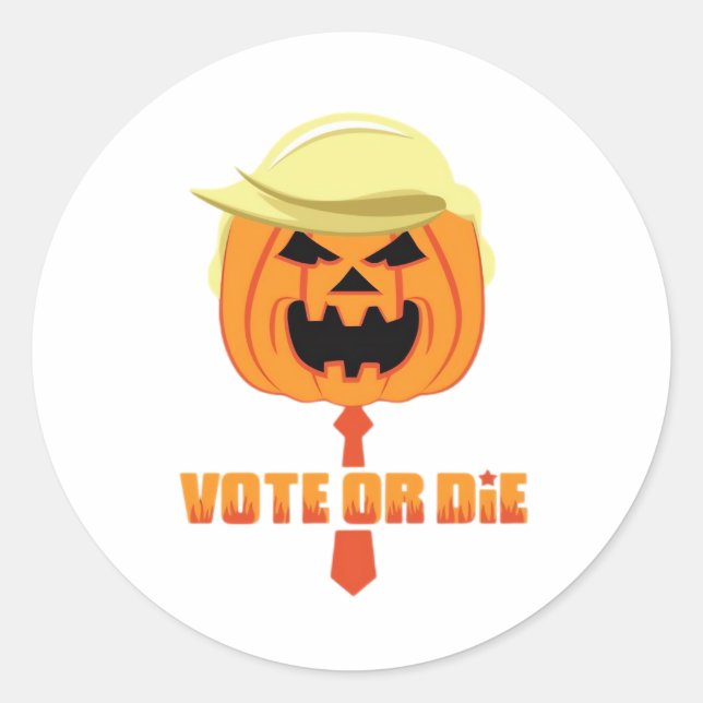 Trumpkin Classic For Halloween Classic Round Sticker (Front)