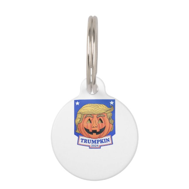 Trumpkin Classic – Funny Halloween Quote Pet Tag (Front)