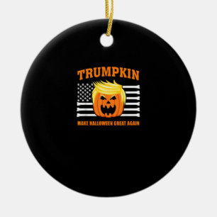 Trumpkin Classic Halloween - Make Halloween Great Ceramic Ornament