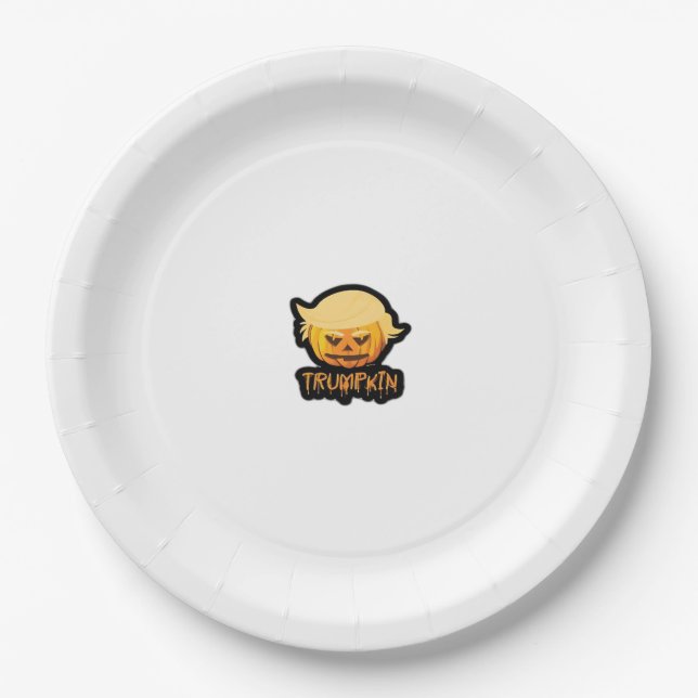 Trumpkin Classic – Retro Costume Slogan Paper Plate (Front)