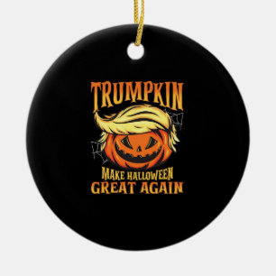 Trumpkin - Donald Make Halloween Great Again Ceramic Ornament