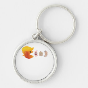 Trumpkin Eating Democrats Classic – Satirical Hall Key Ring