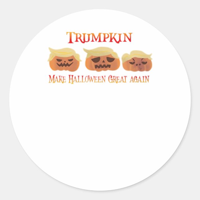 Trumpkin Funny Design Classic Round Sticker (Front)