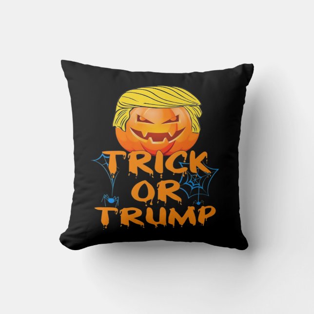 Trumpkin Funny Design For Halloween Cushion (Front)