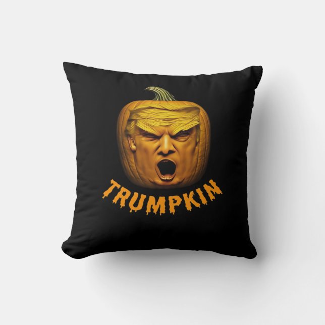 Trumpkin – Funny Donald Pumpkin Halloween Classic Cushion (Front)