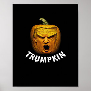 Trumpkin – Funny Donald  Pumpkin Halloween  Poster