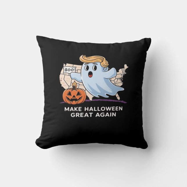 Trumpkin Funny Halloween Boo - Make Halloween Grea Cushion (Front)