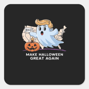 Trumpkin Funny Halloween Boo - Make Halloween Grea Square Sticker