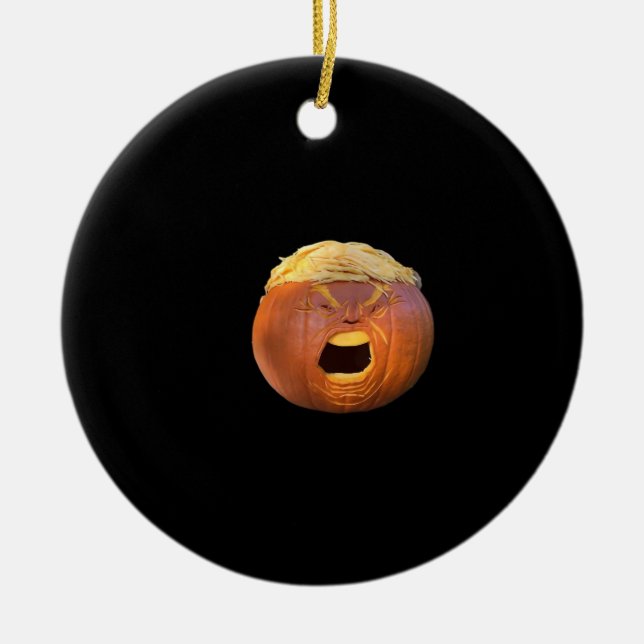 Trumpkin - Funny Halloween Ceramic Ornament (Front)