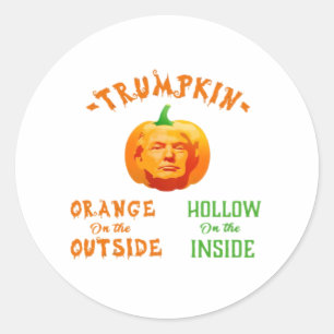 Trumpkin Funny Halloween Classic Classic Round Sticker