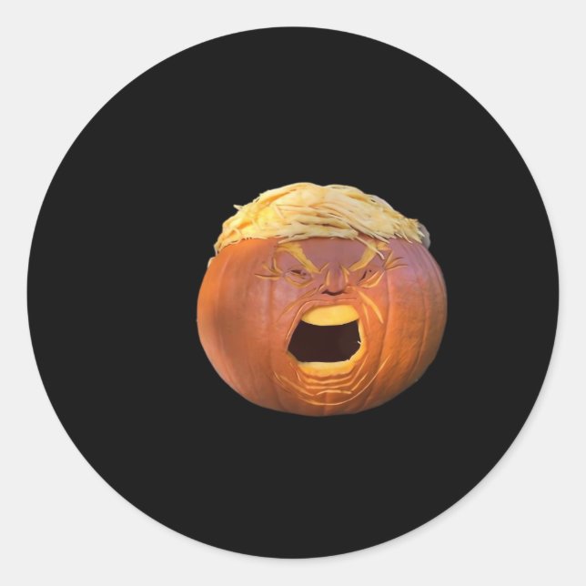 Trumpkin - Funny Halloween Classic Round Sticker (Front)