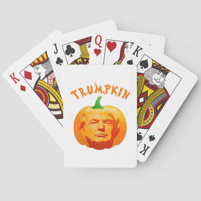 Trumpkin Funny Halloween Costume – Retro MAGA Styl Playing Cards (Back)