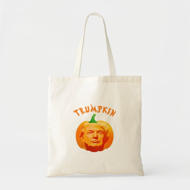 Trumpkin Funny Halloween Costume – Retro MAGA Styl Tote Bag (Front)