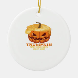 Trumpkin Funny Halloween Pumpkin – Classic Costume Ceramic Ornament