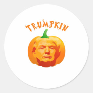 Trumpkin Funny Halloween – Spooky Parody Edition Classic Round Sticker