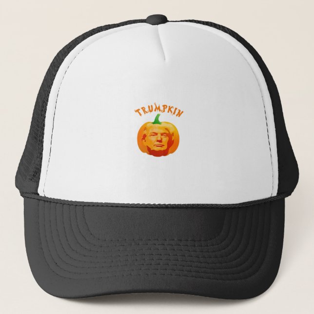Trumpkin Funny Halloween – Spooky Parody Edition Trucker Hat (Front)