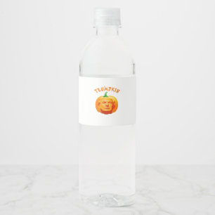 Trumpkin Funny Halloween – Spooky Parody Edition Water Bottle Label