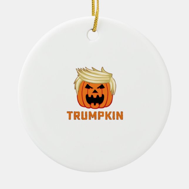Trumpkin – Funny Parody Slogan Ceramic Ornament (Front)