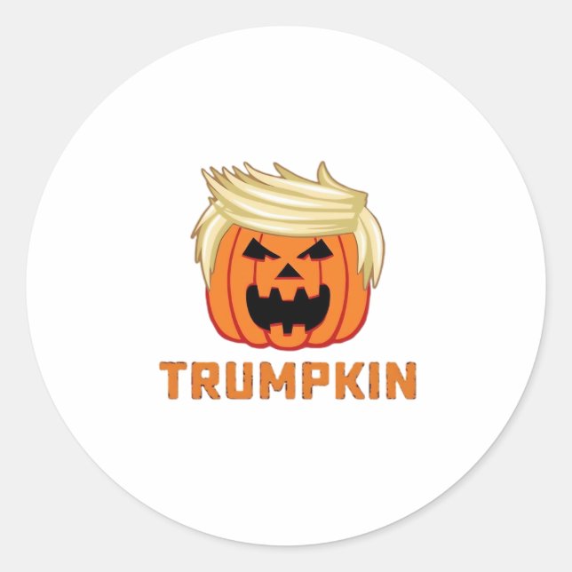 Trumpkin – Funny Parody Slogan Classic Round Sticker (Front)