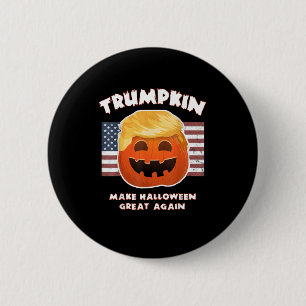 Trumpkin Funny Pumpkin Pie Pun Usa Liberals Hallow 6 Cm Round Badge