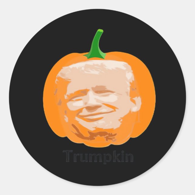 Trumpkin Halloween Classic Classic Round Sticker (Front)