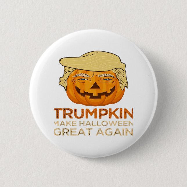 Trumpkin Halloween Funny Classic 6 Cm Round Badge (Front)