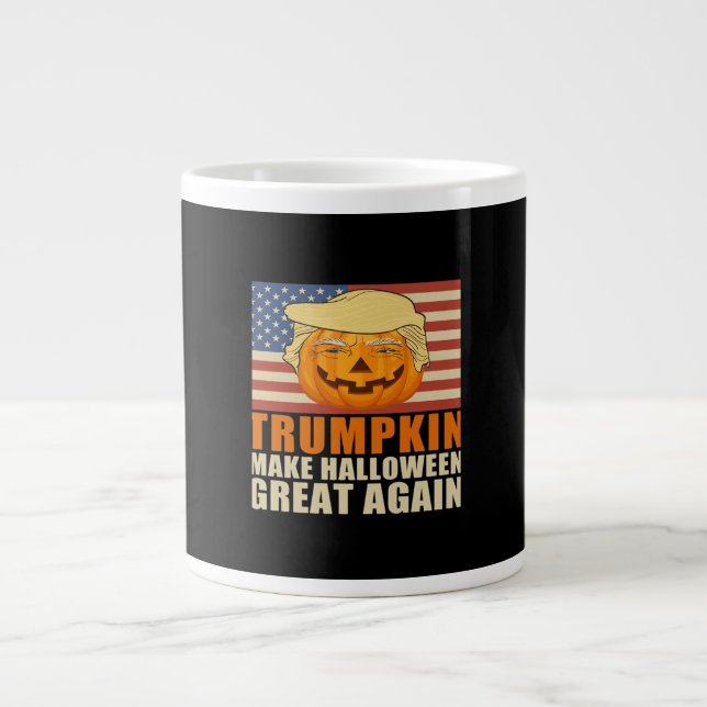 Trumpkin Halloween Funny Classic & Basic Design Large Coffee Mug (Front)