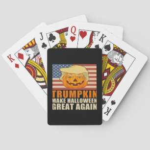 Trumpkin Halloween Funny Classic & Basic Design Playing Cards