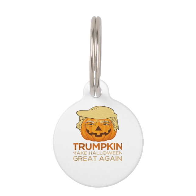 Trumpkin Halloween Funny Classic Pet Tag (Front)
