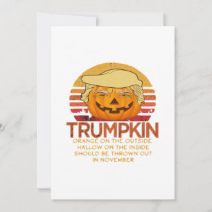 Trumpkin Halloween Funny Classic – Political Pumpk Holiday Card