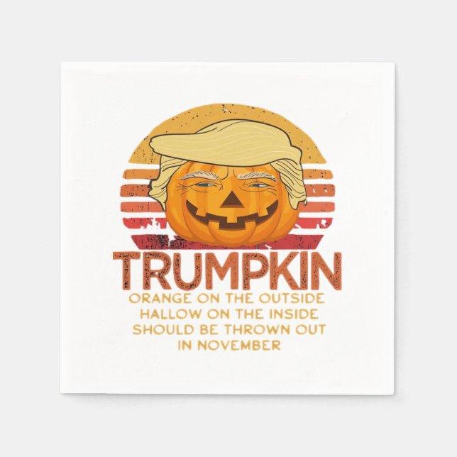 Trumpkin Halloween Funny Classic – Political Pumpk Napkin (Front)