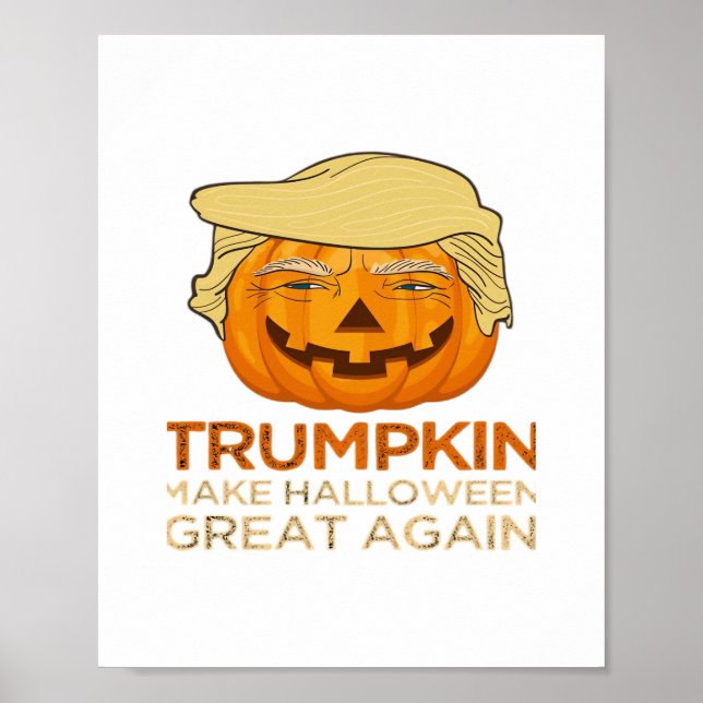 Trumpkin Halloween Funny Classic Poster (Front)