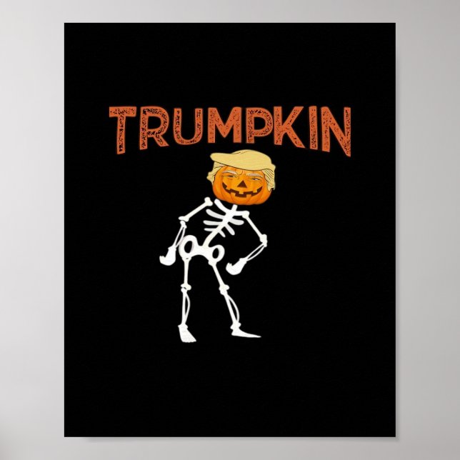 Trumpkin Halloween Funny Classic Poster (Front)