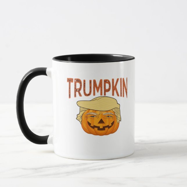 Trumpkin Halloween Funny Classic – Sloth Mask Desi Mug (Left)