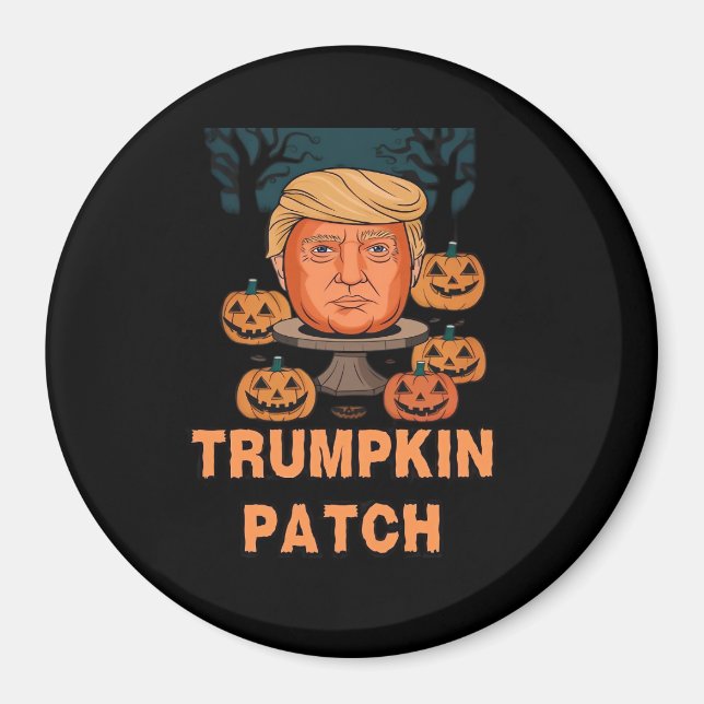 Trumpkin  Halloween – Funny Political Pumpkin Desi Magnet (Front)