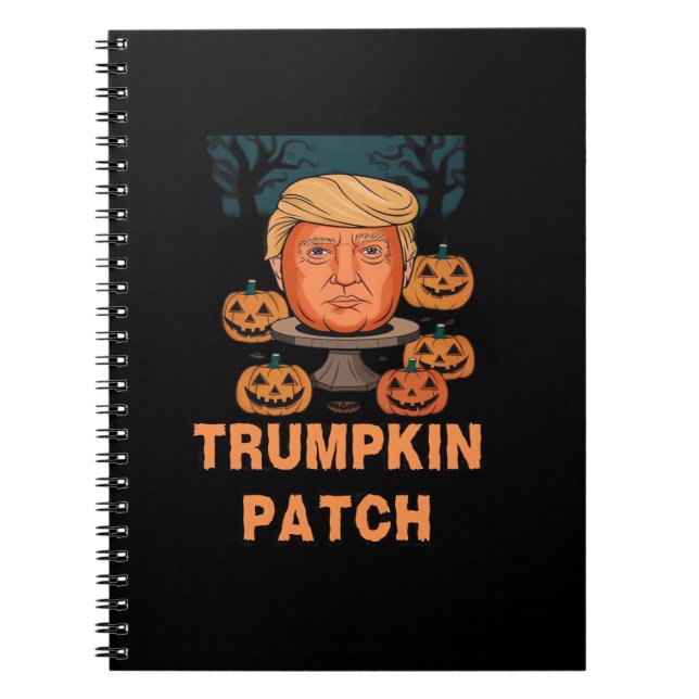 Trumpkin  Halloween – Funny Political Pumpkin Desi Notebook (Front)