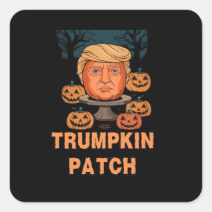 Trumpkin  Halloween – Funny Political Pumpkin Desi Square Sticker