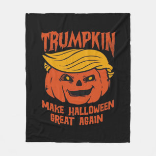 Trumpkin Halloween - Make Halloween Great Again Cl Fleece Blanket